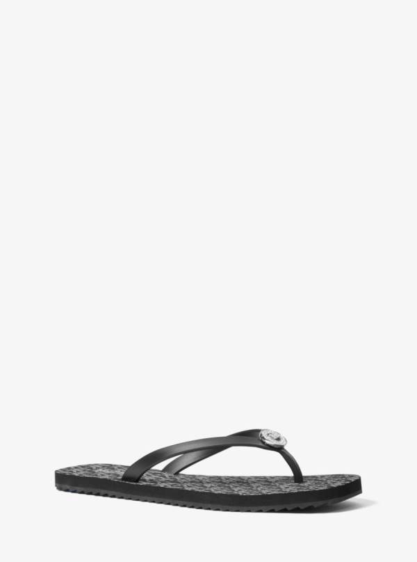 Damske Zabky Michael Kors Jinx Logo Čierne Strieborne - Topanky Michael Kors Levně | PRHQV-6957